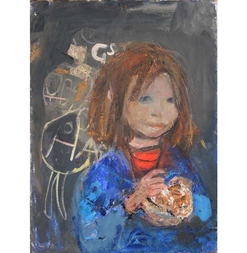 Joan Kathleen Eardley RSA (1921-1963), "Girl with a poke of chips"