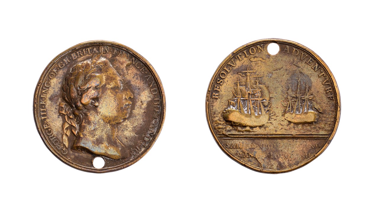 Rare Medal from Cook's Second Voyage for Sale