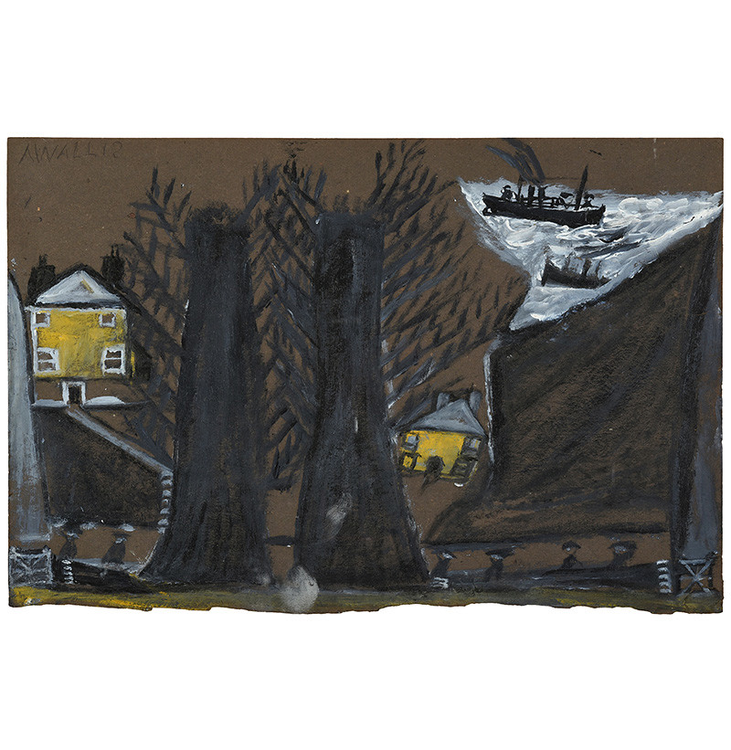 Alfred Wallis (1855-1942) "Houses, Trees and Ships"